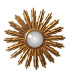 Wall mirror gold polyresin Convex 22.5x43cm
