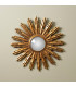 Wall mirror gold polyresin Convex 22.5x43cm