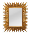 Wall mirror gold polyresin Convex 23.5x28.5cm