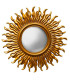 Wall mirror gold polyresin Convex 22.5x43cm