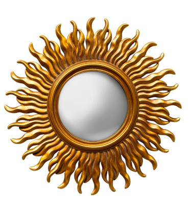 Wall mirror gold polyresin Convex 22.5x43cm