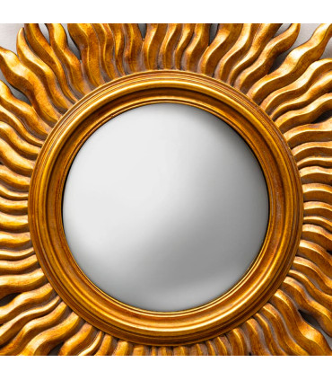 Wall mirror gold polyresin Convex 22.5x43cm