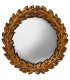 Wall mirror gold polyresin Convex 19x19cm