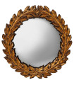 Wall mirror gold polyresin Convex 19x19cm
