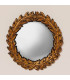 Wall mirror gold polyresin Convex 19x19cm