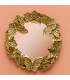 Wall mirror gold polyresin Convex 19x19cm