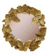 Wall mirror gold polyresin Convex 19x19cm