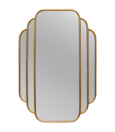 Wall mirror gold metal 63.5x2.5x90cm