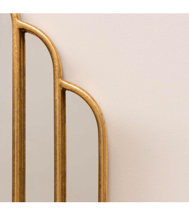 Wall mirror gold metal 63.5x2.5x90cm