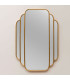 Miroir en métal doré art déco 63.5x2.5x90cm