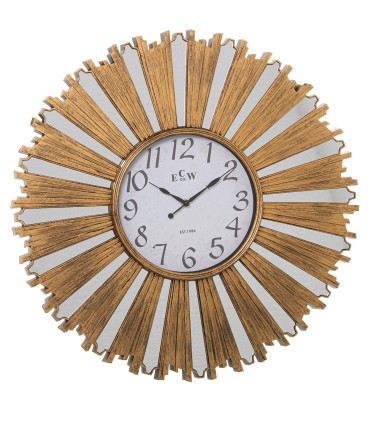 Wall Clock gold with mirrors 58x58x4cm