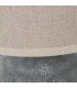 Lampe à poser en céramique grise et abat-jour beige 20x20x28cm