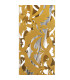 Porte parapluie carré en métal ajouré doré 15.5x15.5x49cm