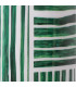 Vase design en fer émaillé vert et blanc 19x19x50cm