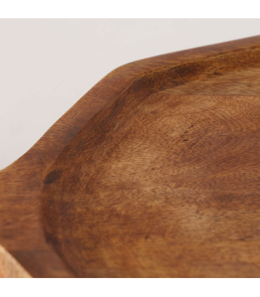Plateau de service en bois de manguier 35x25x2cm