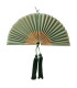 Wall decoration bamboo green fan 70x60x3cm