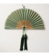 Wall decoration bamboo green fan 70x60x3cm
