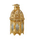 Gold metal lantern 10x10x21cm