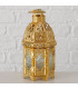 Gold metal lantern 10x10x21cm