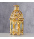 Gold metal lantern 10x10x21cm