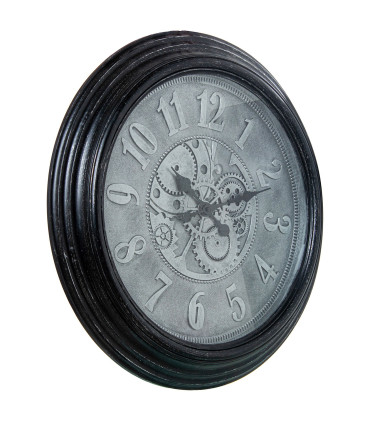 Horloge murale ronde noire 58x58x6cm