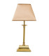 Lampe à poser métal doré et abat-jour beige 22x14x48cm
