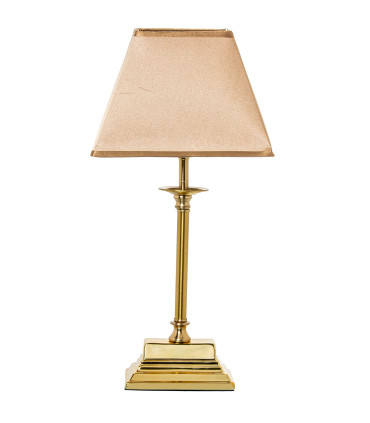 Table Lamp grey Metal and beige lampdshade
