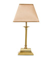 Table Lamp gold Metal and beige lampdshade 22x14x48cm