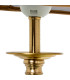 Table Lamp grey Metal and beige lampdshade