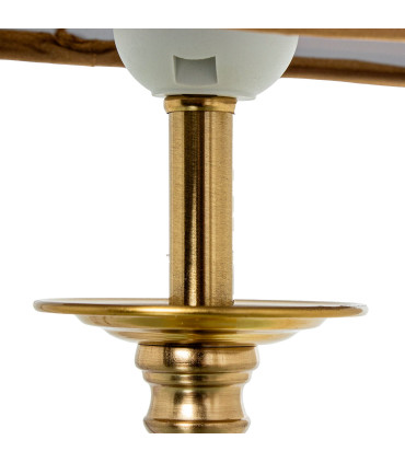 Table Lamp grey Metal and beige lampdshade