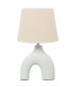 Table Lamp blue ceramic and white lampdshade