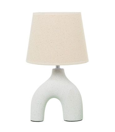Table Lamp blue ceramic and white lampdshade