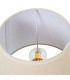 Table Lamp blue ceramic and white lampdshade