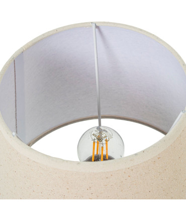 Table Lamp blue ceramic and white lampdshade
