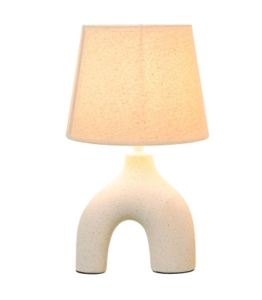 Table Lamp blue ceramic and white lampdshade