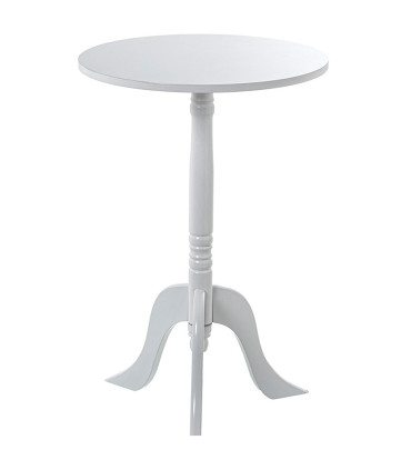 Table d'appoint ronde en bois blanc 30x30x54cm