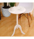 Table d'appoint ronde en bois blanc 30x30x54cm