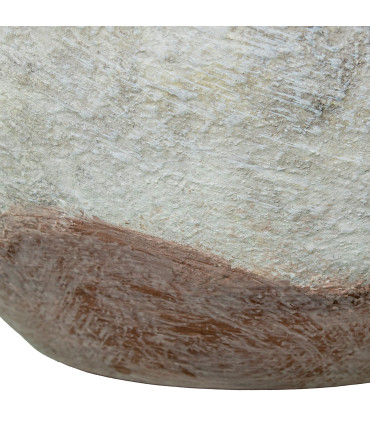 Lampe à poser en céramique grise et abat-jour beige antique 30x30x46.5cm