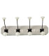 Wall Coat Rack Wood, Metal and Ceramic 48x2x10cm