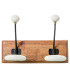 Wall Coat Rack Wood, Metal and Ceramic 28x2x10cm