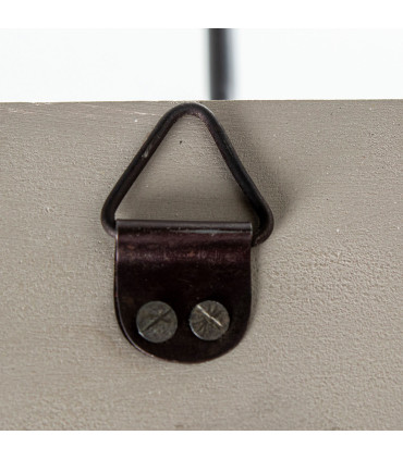 Portemanteau mural bois, métal et céramique 4 crochets 48x2x10cm