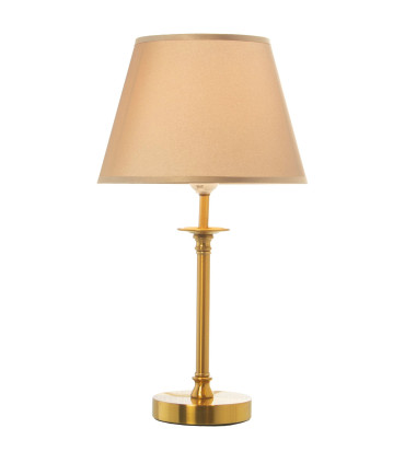Table Lamp grey Metal and beige lampdshade