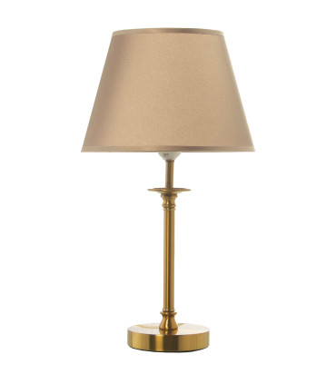 Table Lamp grey Metal and beige lampdshade
