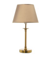 Table Lamp gold Metal and beige lampdshade 25x25x45cm