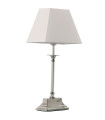 Table Lamp silver Metal and white lampdshade 22x14x48cm