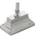 Lampe à poser classique métal argenté et abat-jour blanc 22x14x48cm