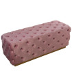 Pink and Golden Metal Bench 125x45x47cm