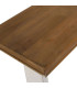 Console classique blanc et bois 121x31x79cm