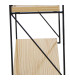 Wall Shelf Black Metal and Wood 3 Shelves 42x15x66cm