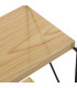 Wall Shelf Black Metal and Wood 3 Shelves 42x15x66cm